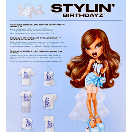 Bratz Stylin’ Birthdayz Fashion Doll - Yasmin with Adult Unisex XL T-Shirt