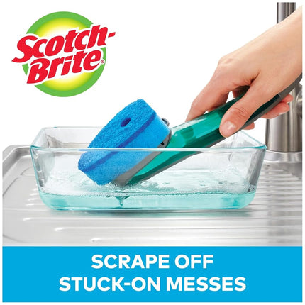 Scotch-Brite Non-Scratch Advanced Soap Control Dishwand Kit, Includes 1 Wand & 6 Refill Pads, Control Soap with A Button, Keep Your Hands Out of Dirty Water