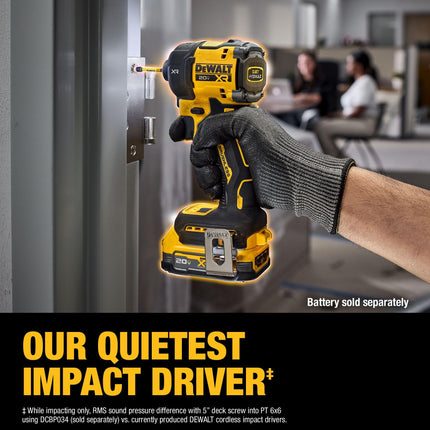 DEWALT 20V MAX XR 1/4 Inch Cordless Quiet Hydraulic Impact Driver, Bare Tool Only (DCF870B)