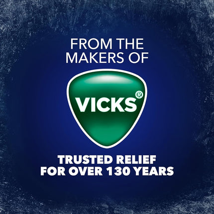 Vicks VapoCool Pastillas para dolor de garganta severo medicadas, Mentol de máxima potencia, Alivia el dolor de garganta, Sabor cereza, 45 unidades