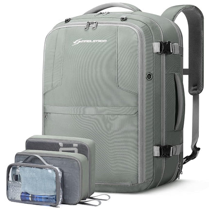 Maelstrom Sac à Dos pour Ordinateur Portable 40-50L, Gris, Unisexe, Approuvé TSA pour Vol 17,3 Pouces, Grande Capacité Extensible, Imperméable et Durable, Conception Ergonomique, Bretelle Réglable