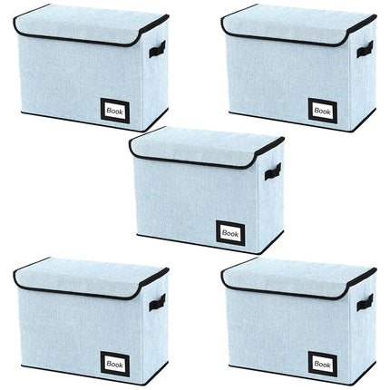 YNSZAS 5 Pack Comic Book Storage Boxes, 15.8" X 7.
