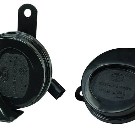 HELLA 012010911 Black 12V BX Trumpet Horn Kit (Hon