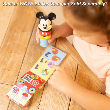 Melissa & Doug Bloc de actividades mini Sticker Wow y más de 200 pegatinas de repuesto para sellos, manualidades, juguetes antiestrés coleccionables – Surtido de Disney