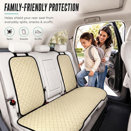 FH Group Universal Neosupreme Seat Protectors - Rear Set for Most Cars, Trucks, SUVs or Vans
