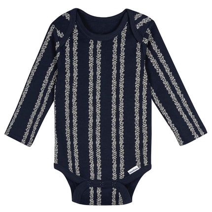 Gerber Baby Girls' 6-Pack Long-Sleeve Onesies Bodysuits, Horses, 3-6 Months