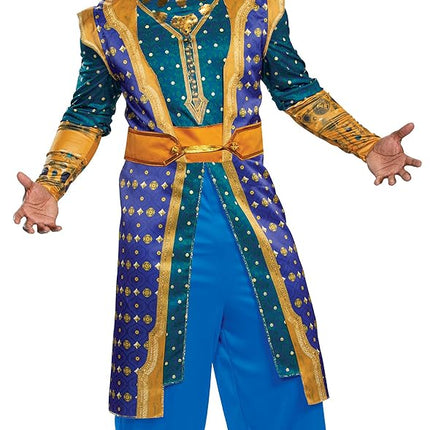 Disguise Men's Genie Deluxe Adult Costume, Blue, Medium