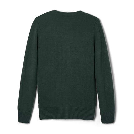 French Toast girlsSC9004Anti-pill Crew Neck Cardigan Sweater Cardigan Sweater - Green - S