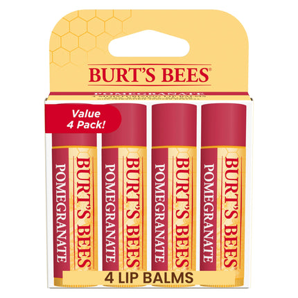 Burt's Bees 100% Natural Lip Balm, Pomegranate, 0.