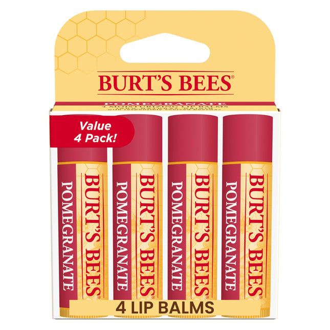 Burt's Bees 100% Natural Lip Balm, Pomegranate, 0.