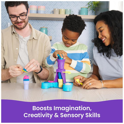 Kinetic Sand Soft Serve Station, Moldable Play Sand Sensory Toys, Ages 5+