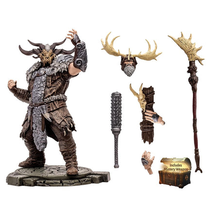 McFarlane Toys Diablo IV Landslide Druid 1:12 Scale Posed Figure with Interchangeable Head and Hand, 3 Weapons, Display Base, and Mystery Weapon - Channel the Fury of Nature