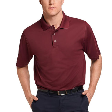 Russell Athletic Men's Dri-Power Performance Golf Polo Shirt, Maroon, S