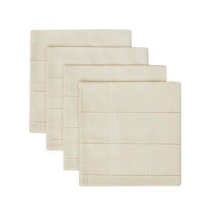 IZOD - Cloth Napkins, Decorative Table Accessories, Woven Holiday Decor, Set of 4 (Chadwick Linen/Gold, 20" x 20")