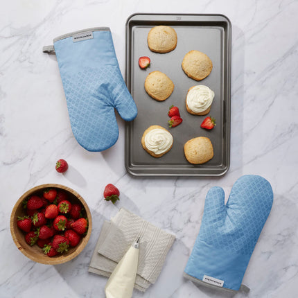 KitchenAid Asteroid Oven Mitt Set, 7"x12.5", Blue Velvet, 2 Piece