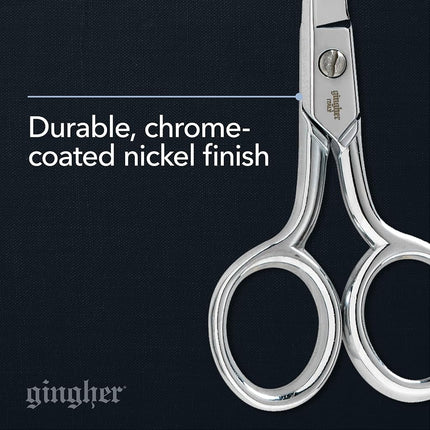 Fiskars Gingher 4' Curved Embroidery Scissors, Silver