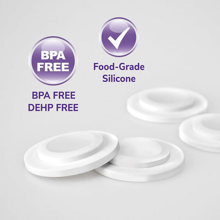Maymom - Discos de tapón compatibles con tapas de biberón Lansinoh, biberones Lansinoh Momma, piezas de extractor de leche Lansinoh, Lansinoh Signature Pro, extractor de leche inteligente, extractor de leche manual (8 unidades)