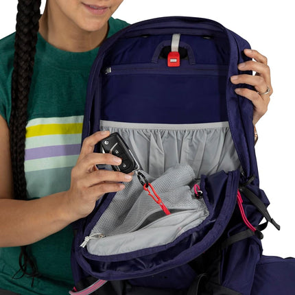 Sac à dos de randonnée léger Osprey Tempest 11L pour femme avec ceinture de hanche, Anchor Blue/Atlas, Anchor Blue/Atlas, Taille unique, Sac à dos de randonnée léger