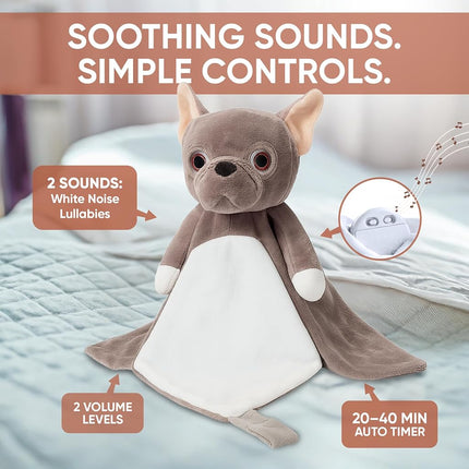 Love By Emi Musical Baby Comforter - White Noise & Lullaby - Calms Fussy Babies, Reduces Night Wakeups & Helps Toddlers Sleep Longer – Proven Sleep Aid for Parents - Machine Washable, Newborn Gift