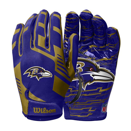 Wilson NFL Stretch Fit Football Gloves - Adult, Ba
