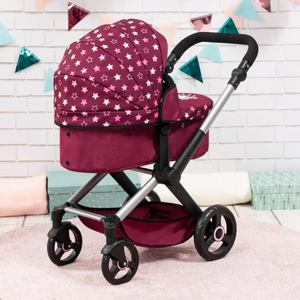 Bayer Baby Dolls Pram XEO, Convertible Doll Pushchair, 46cm Dolls