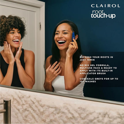 Clairol Root Touch-Up Semi-Permanent Hair Color Blending Gel, 2 Black, Pack of 2