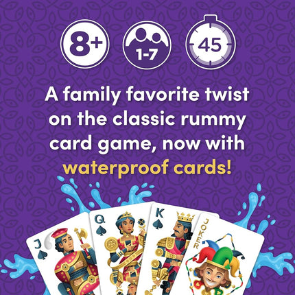 Five Crowns Waterproof Rummy Style Card Game for Kids, Family Game Night