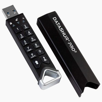 iStorage datAshur PRO2 512 GB - Secure Flash Drive - FIPS 140-2 Level 3 Certified - Password protected - Dust/Water-Resistant
