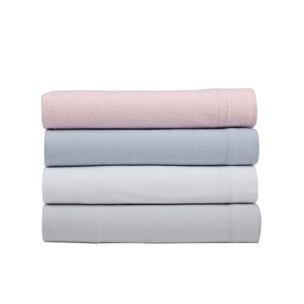 Laura Ashley Home - Twin Sheets, Cotton Flannel Bedding Set, Brushed for Extra Softness & Comfort (Blue, Twin)