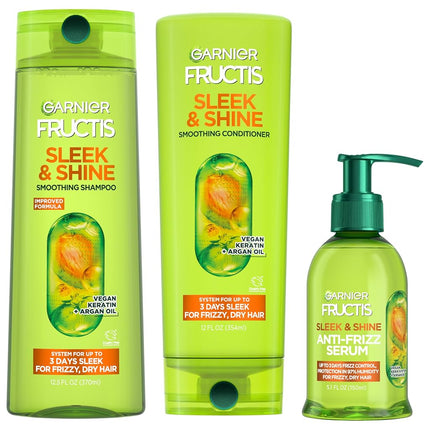 Garnier Fructis Sleek & Shine Shampoo, Conditioner
