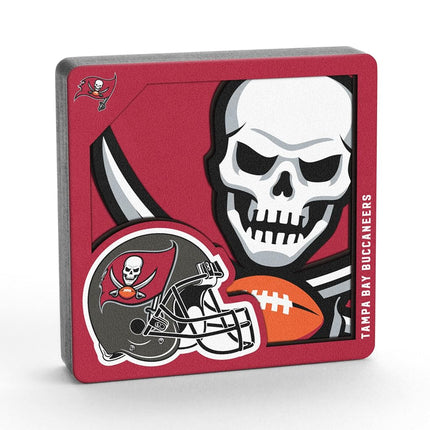 YouTheFan NFL Tampa Bay Buccaneers 3D Logo Series Magnets