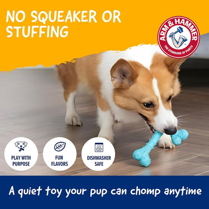 Arm & Hammer Ora-Play T-Bone Dental Chew Toy for Dogs Best Dog Chew Toy for Moderate Chewers Reduces Plaque & Tartar Buildup Without Brushing, Peanut Butter Flavor (Pack of 24)
