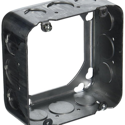 Hubbell-Raco 262 2-1/8-Inch Deep Drawn Square Extension with (8) 1/2-Inch & (4) 3/4-Inch Side Knockouts, 4-11/16-Inch
