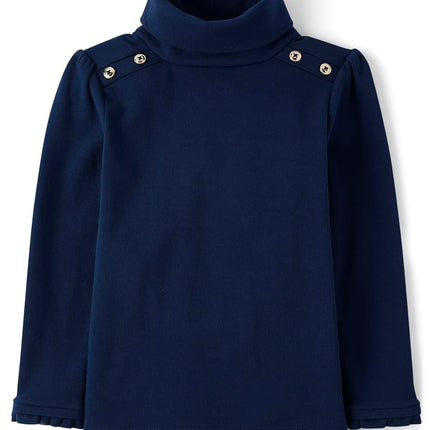 Gymboree Girls and Toddler Long Sleeve Turtleneck Shirts, Dark Blue, 5T