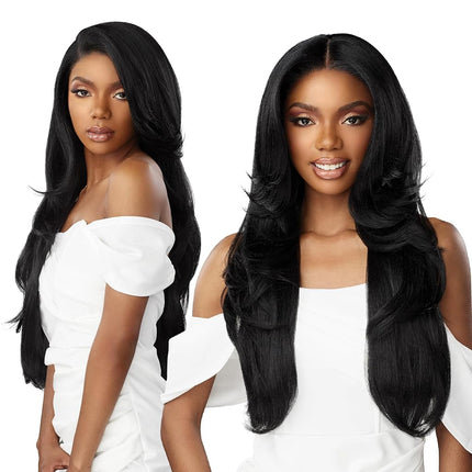 Sensationnel Bare Luxe Lace Glueless Lace Wig - 13X6 Unit 7 (Color:1B OFF BLACK)