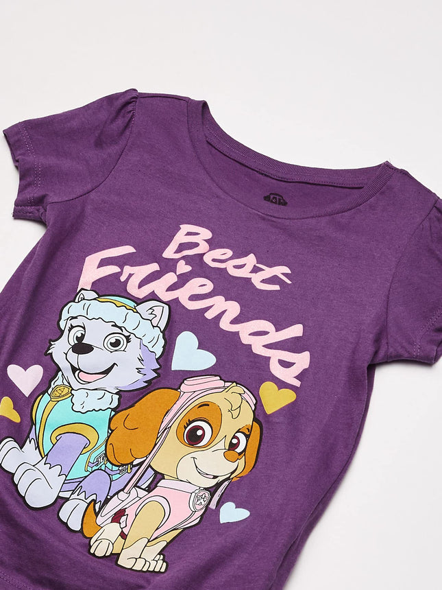 Camiseta de manga corta para niña pequeña de la Patrulla Canina, lila, 2T