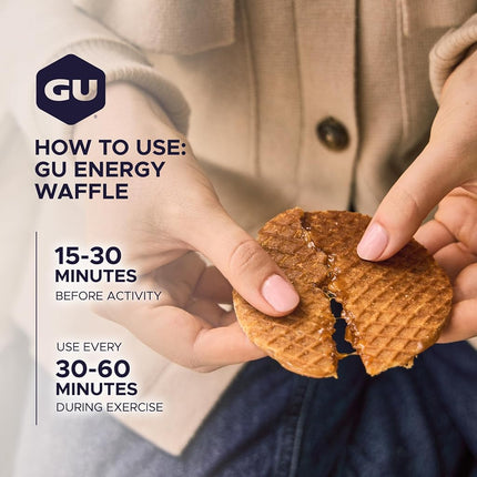 GU Energy Stroopwafel Sports Nutrition Waffle, Salty's Caramel, 16-Count