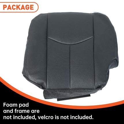 ECOTRIC Seat Cover Compatible with 2003-2006 Chevy Silverado 1500 2500 New Synthetic Leather Diver Bottom Dark Gray