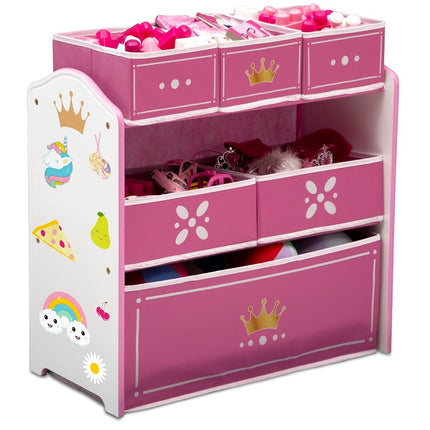 Delta Children Princess Crown 6 Bin Storage Toy Organiser