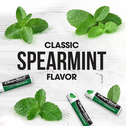 ChapStick Classic Skin Protectant Lip Balm, Spearmint Flavor, 1 Count (Pack of 12)