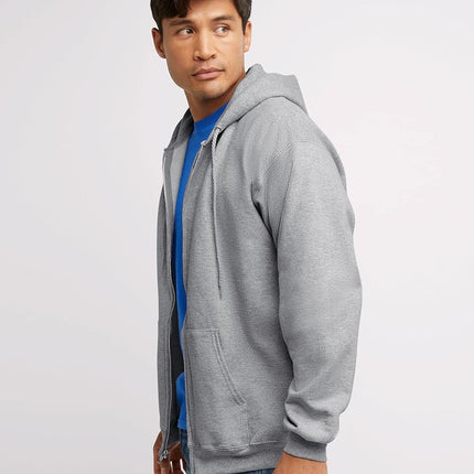 Hanes Men's Full Zip Ultimate Heavyweight Fleece Hoodie, Deep Red, XX-Large
