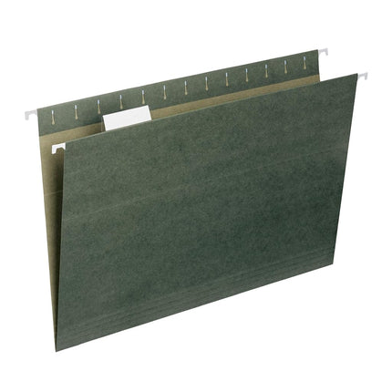 Smead 64155 Hanging File Folders, 1/5 Tab, 11 Point Stock, Legal, Green (Box of 25)