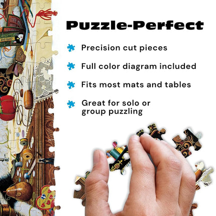 Buffalo Games - Silver Select - Charles Wysocki - Maggie The Messmaker - 1000 Piece Jigsaw Puzzle for Adults Challenging Puzzle Perfect for Game Nights - Finished Size 26.75 x 19.75
