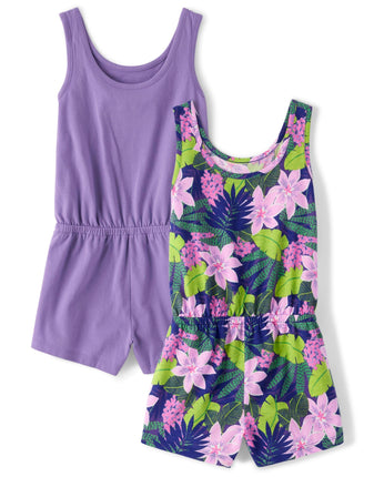 The Children's Place girls Sleeveless Shorts Rompe