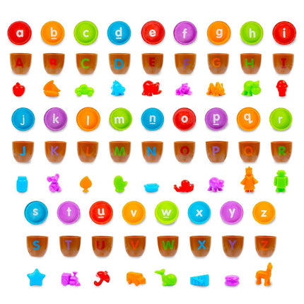 Learning Resources Alphabet Acorns — 78 Piece Alphabet Learning Toy for Phonics, Letter Recognition & Fine Motor Skills, Montessori-Inspired ABC Game for Ages 3+, Classroom/Home School