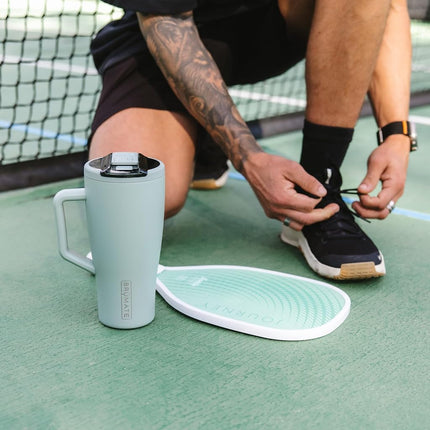 BrüMate Era Flip 30oz Tumbler with Covered Flip Down Straw | 100% Leakproof Insulated Tumbler | Made of Stainless Steel | Cup Holder Friendly Base | 30oz (Mocha)