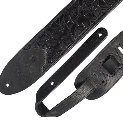 Levy's Leathers - Sundance 3" wide Embossed Leather Guitar Strap; Western Series - Rose (M4WP-007)