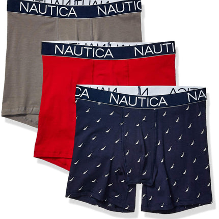 Nautica Mens 3-Pack Classic Underwear Cotton Stret