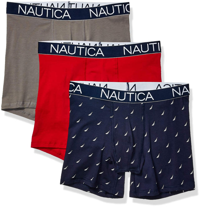 Nautica Mens 3-Pack Classic Underwear Cotton Stret