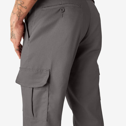 Dickies Men's Regular Straight Stretch Twill Cargo Pant, Gravel Gray, 30W x 32L